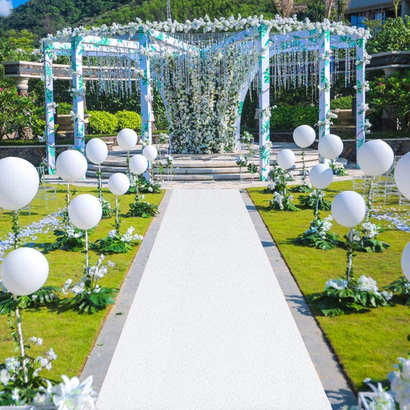 Aisle Runner White - Custom Length Wedding Carpet Aisle Runner