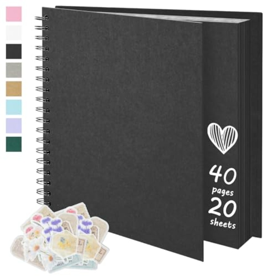 Personalized Guest Book - DIY Scrapbook Photo Album, Spiral Bound