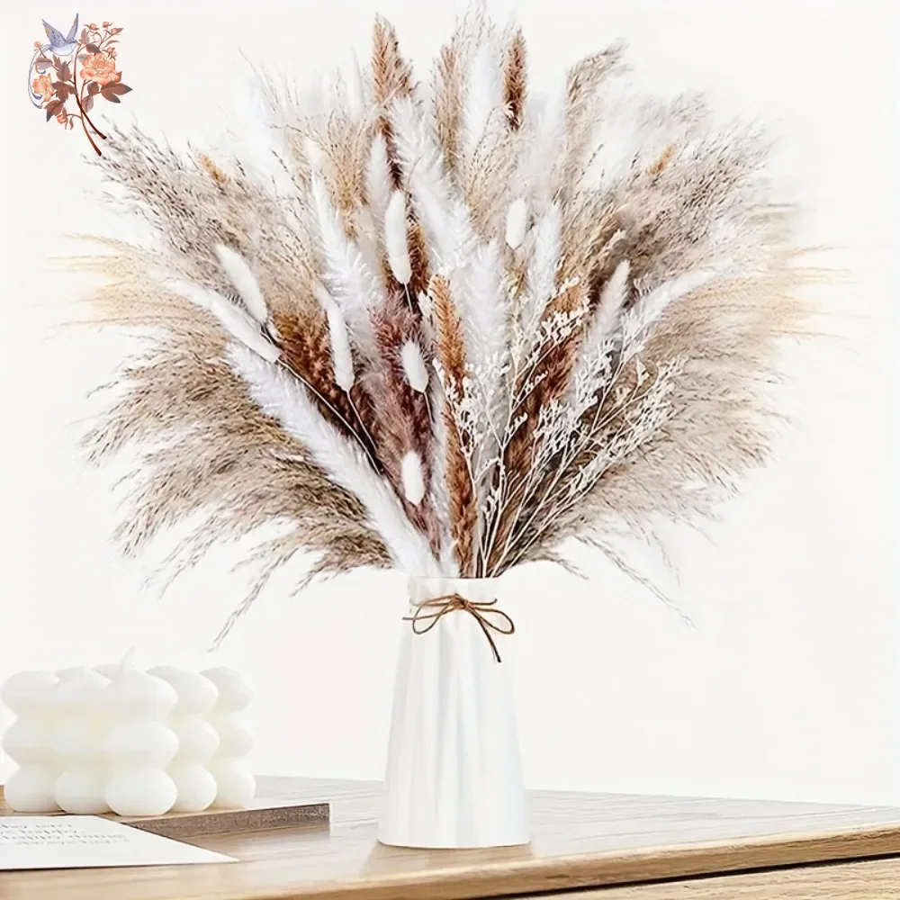 Wedding Floral Supply - 60 Pieces Dried Pampas Grass Flower