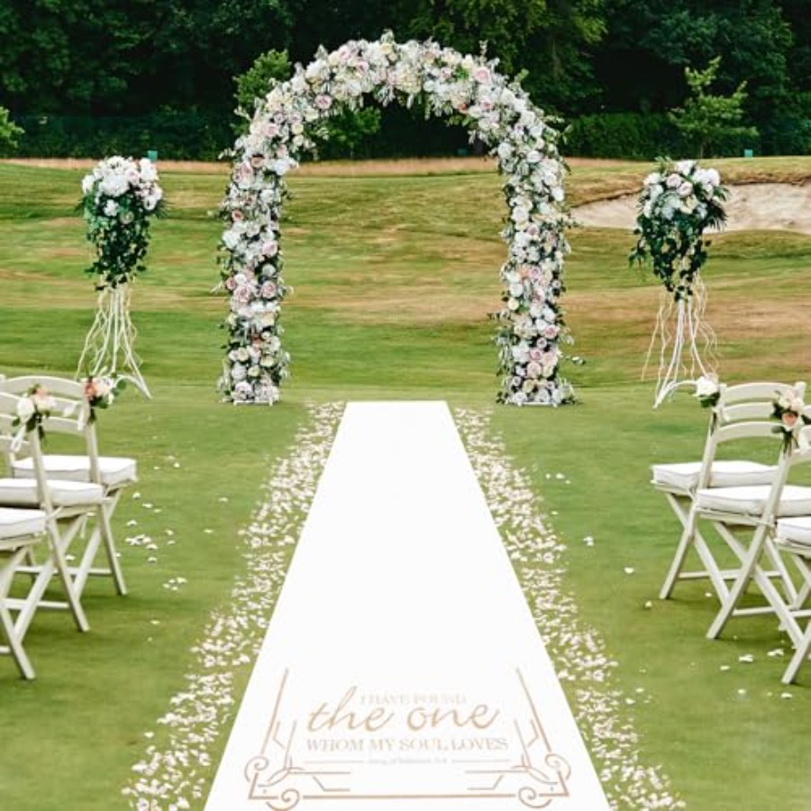 Aisle Runner White - Thickened Aisle Runner for Wedding Ceremony
