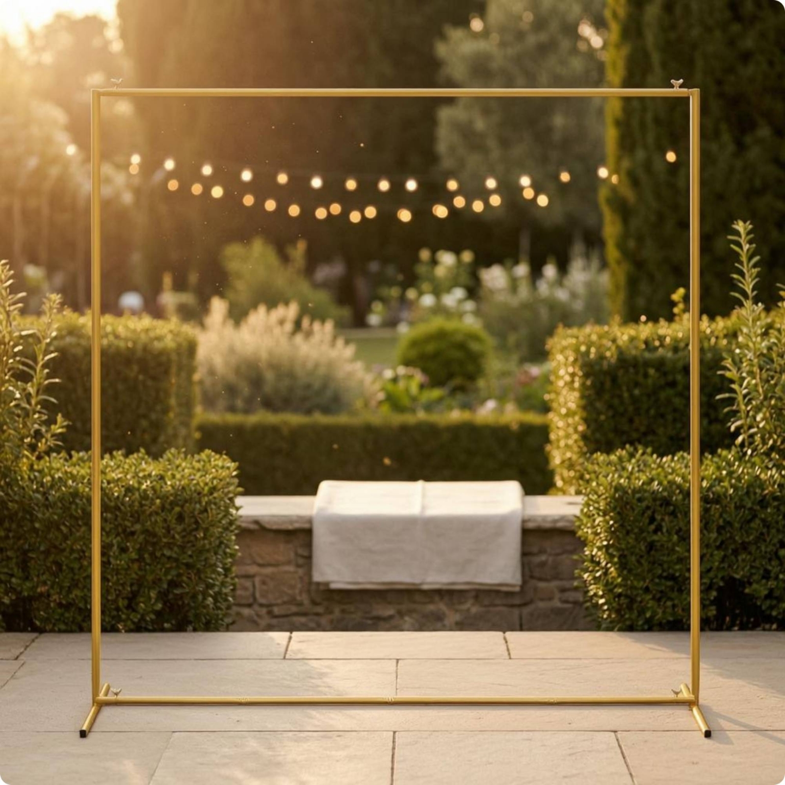Wedding Balloon Arch - Square Backdrop Frame Stable Base Metal