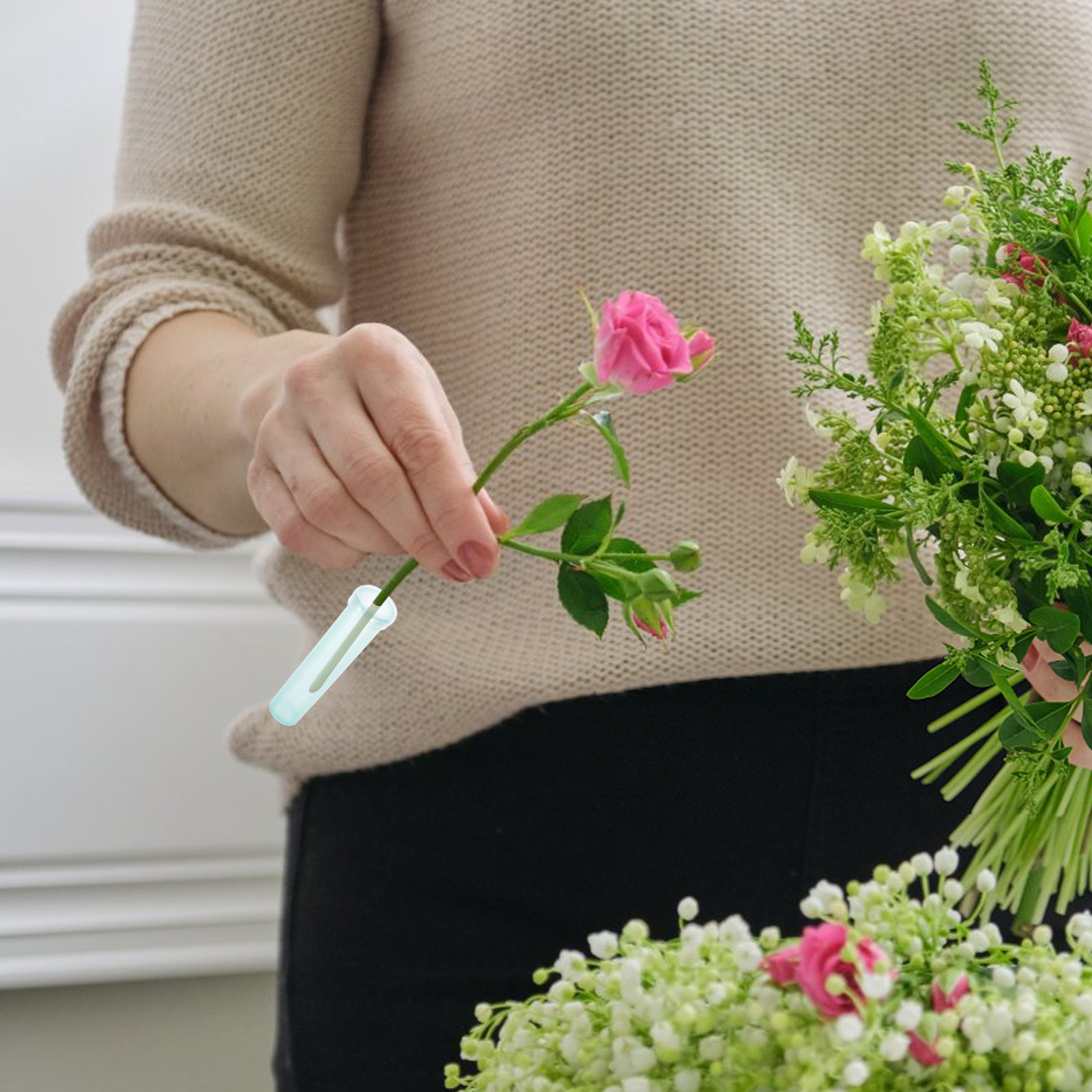 Wedding Floral Supply - 100Pcs Flower Water Tubes Clear Floral