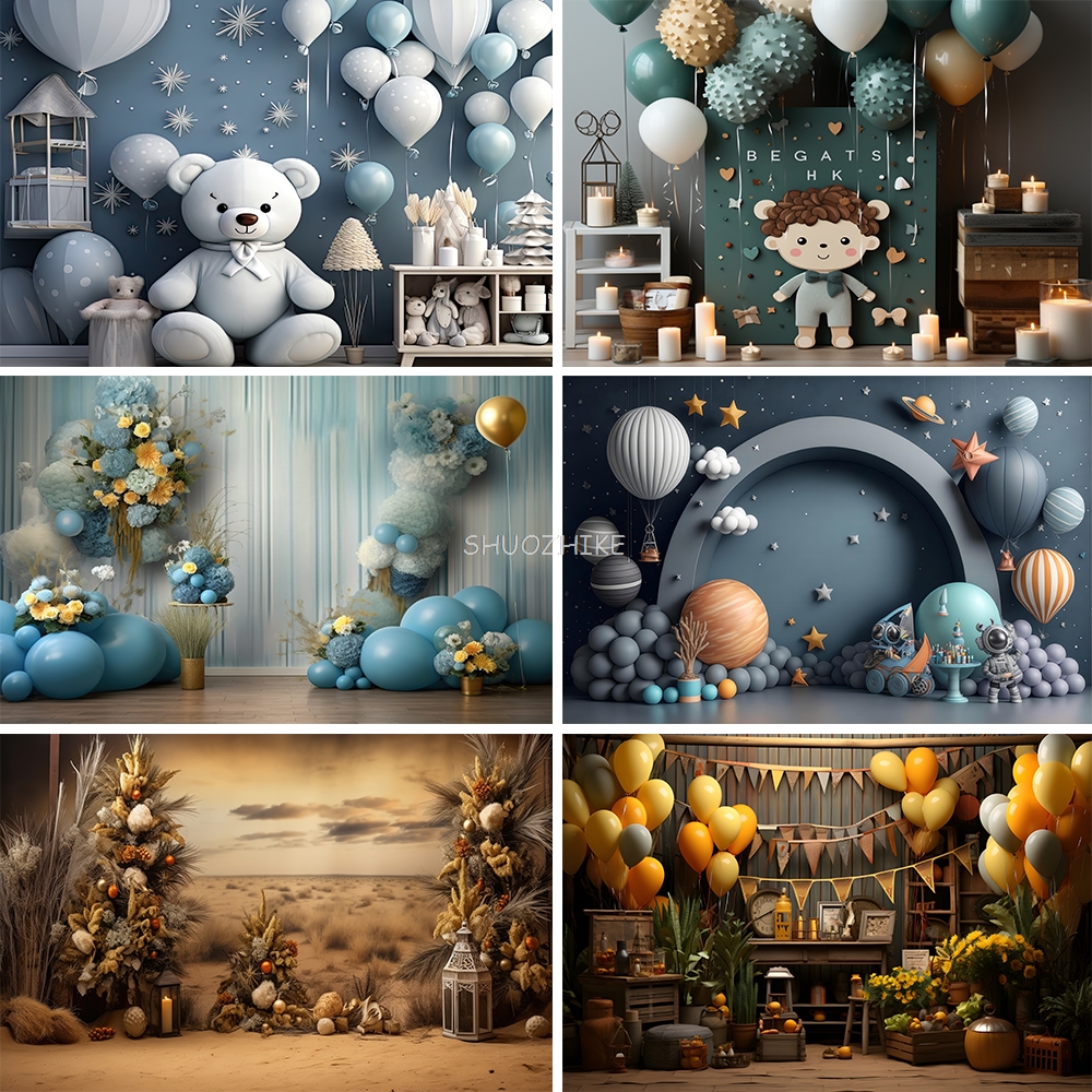 Wedding Qq - Photography Backdrop 3D Balloon Child Birthday