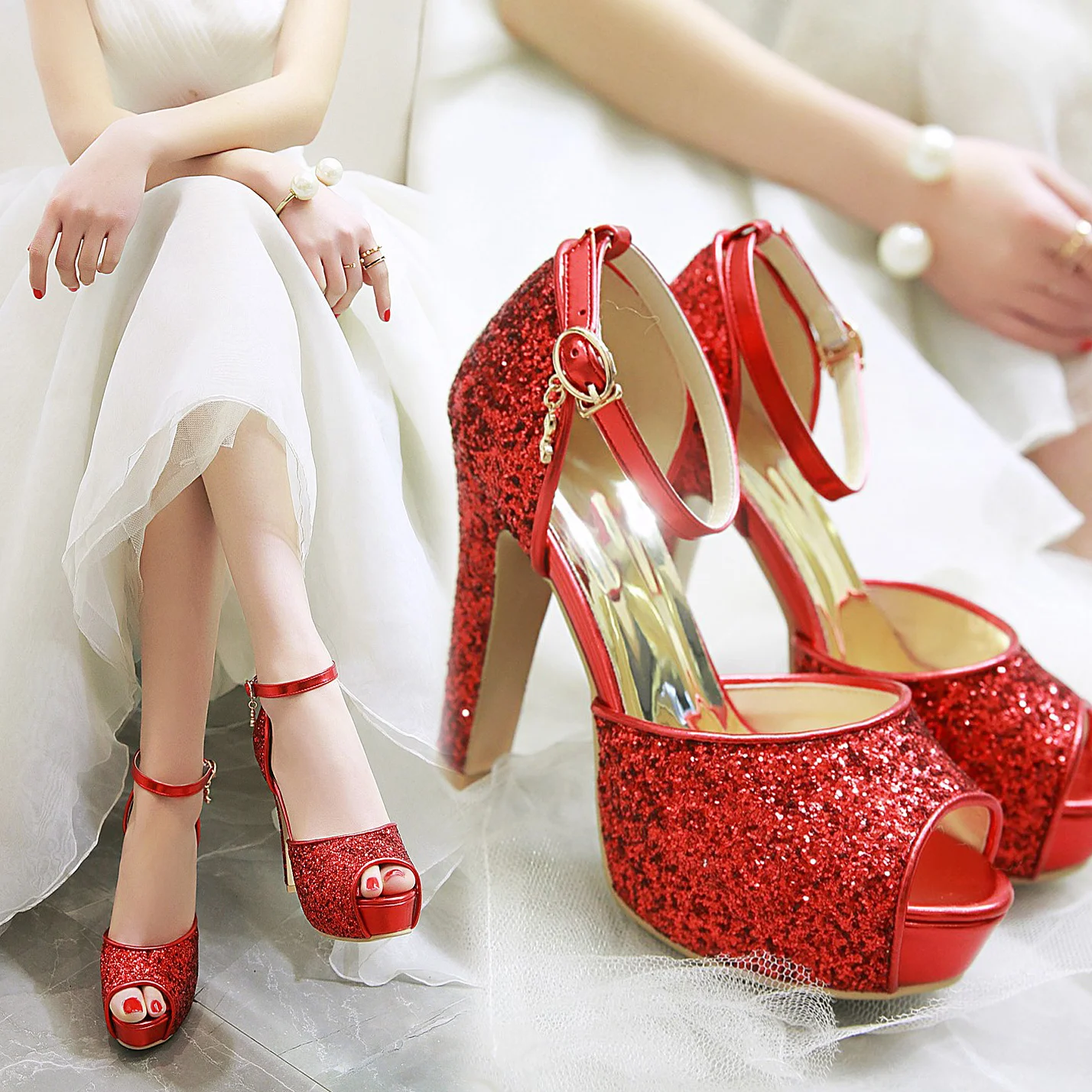 Silver Summer Women High Heel  - Wedding Super avis et prix