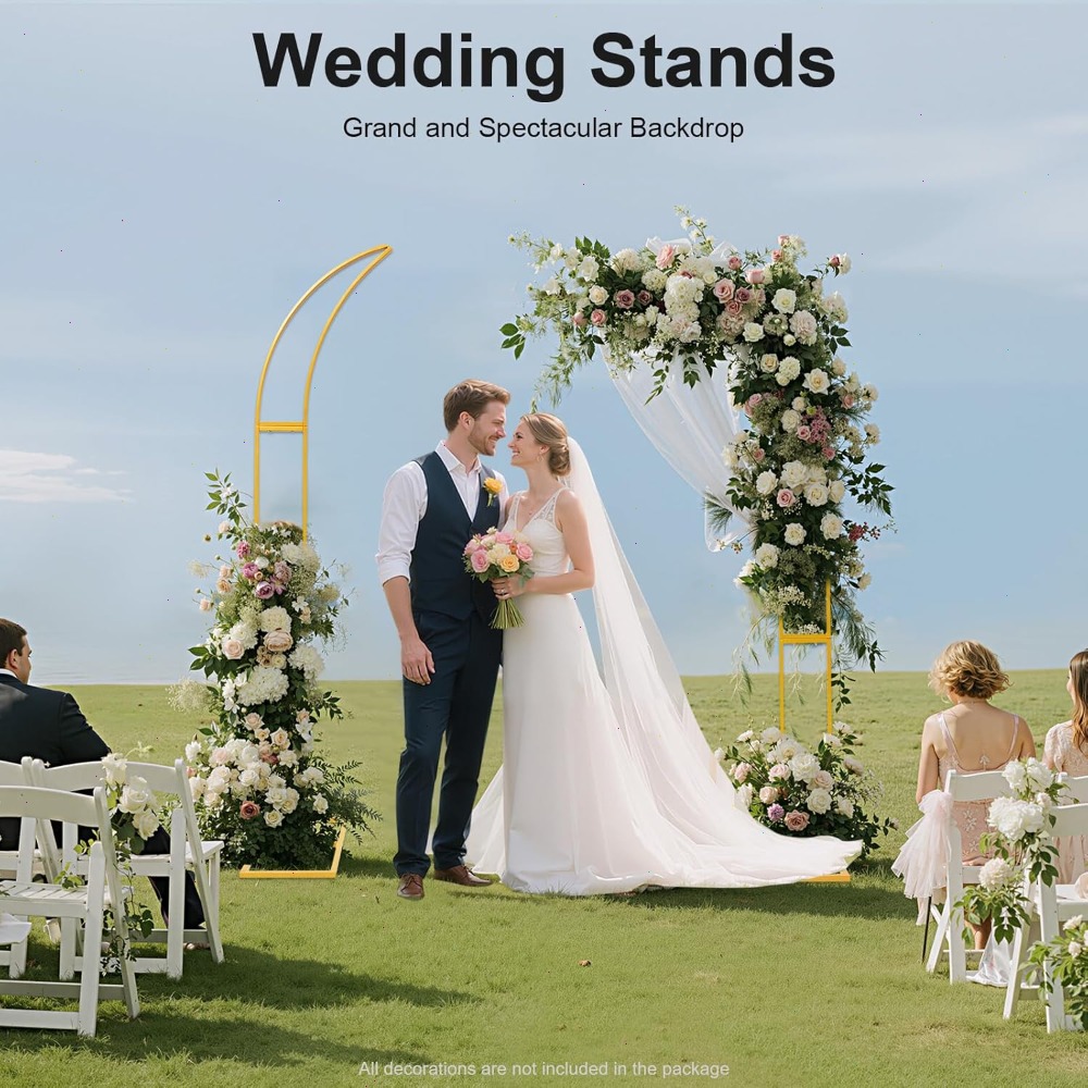 2Pcs Curved Wedding Arch Backd - Wedding Balloon Arch avis et prix