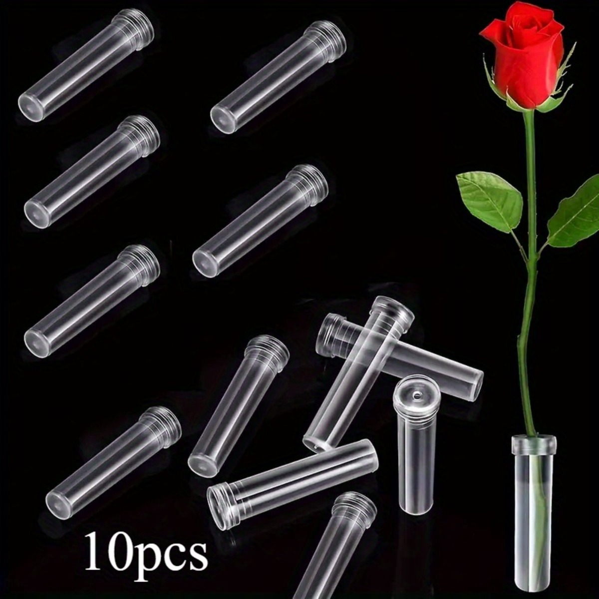 10Pc Transparent Plastic Flora - Wedding Floral Supply avis et prix