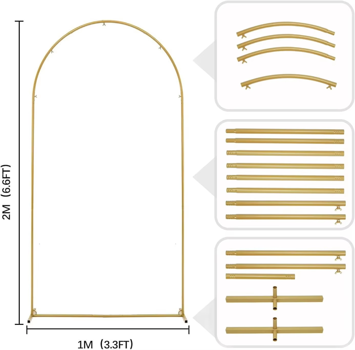 Metal Gold Wedding Arch Stand  - Wedding Balloon Arch avis et prix