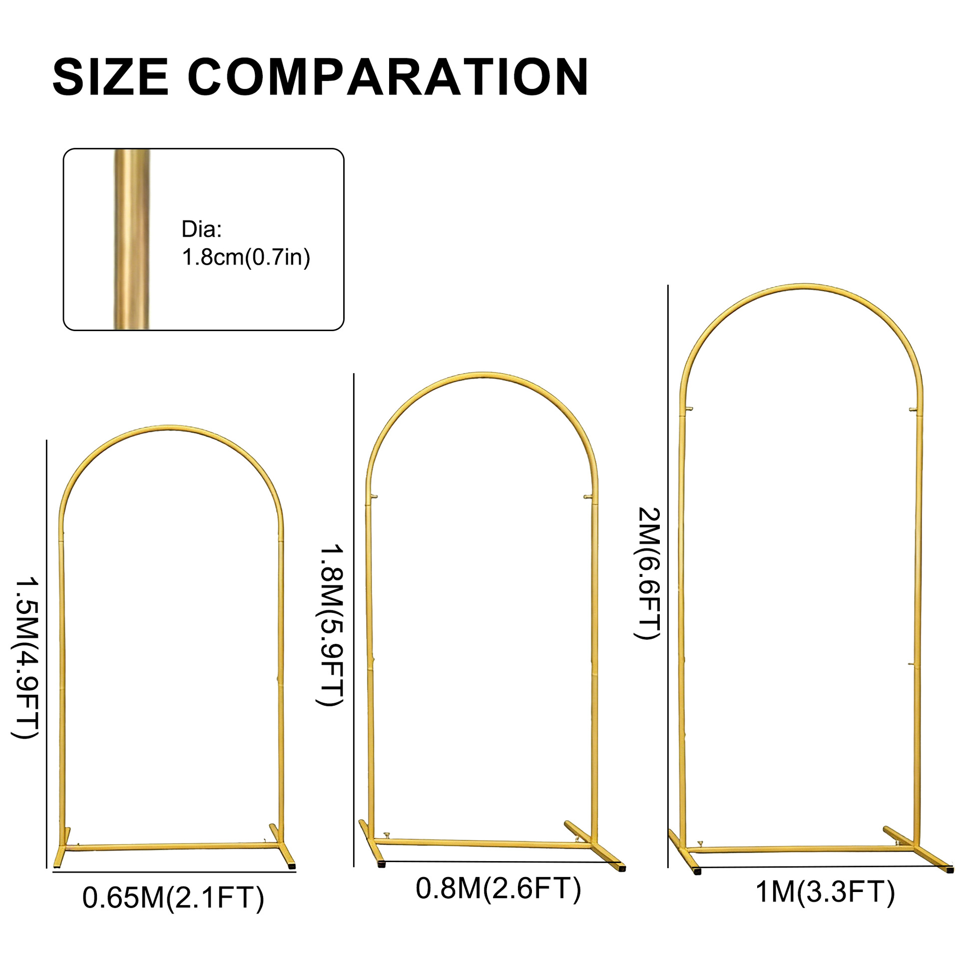 Metal Gold Wedding Arch Stand  - Wedding Balloon Arch avis et prix