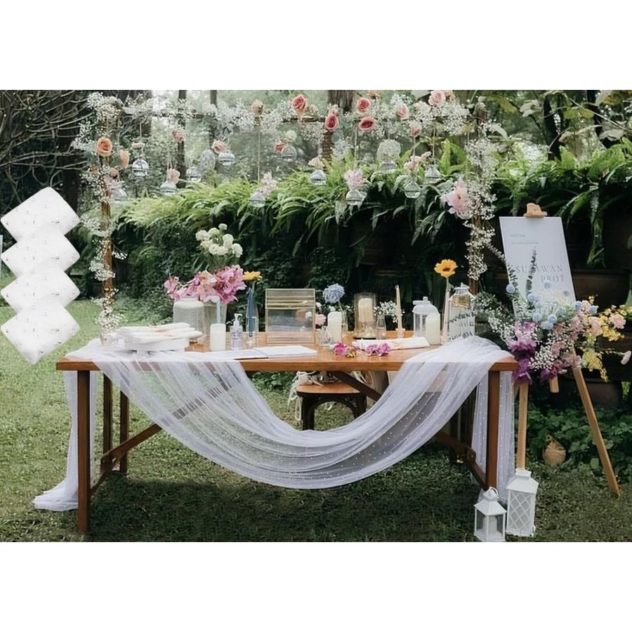 Tablecloths Decor Wedding Tabl - Aisle Runner White avis et prix