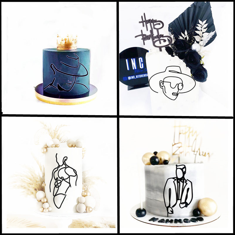 Sketch Face Acrylic Birthday C - Suit Supply Wedding Party avis et prix