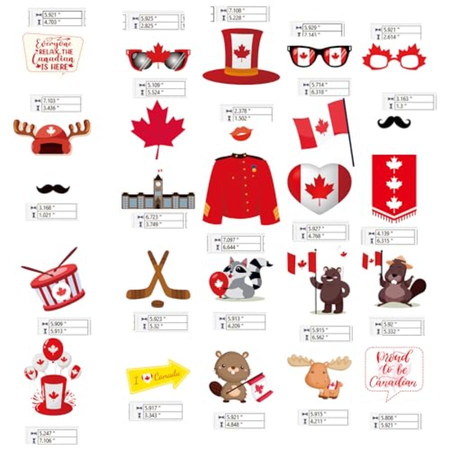 Canada Day Photo Booth Props D - Wedding Supply Canada avis et prix