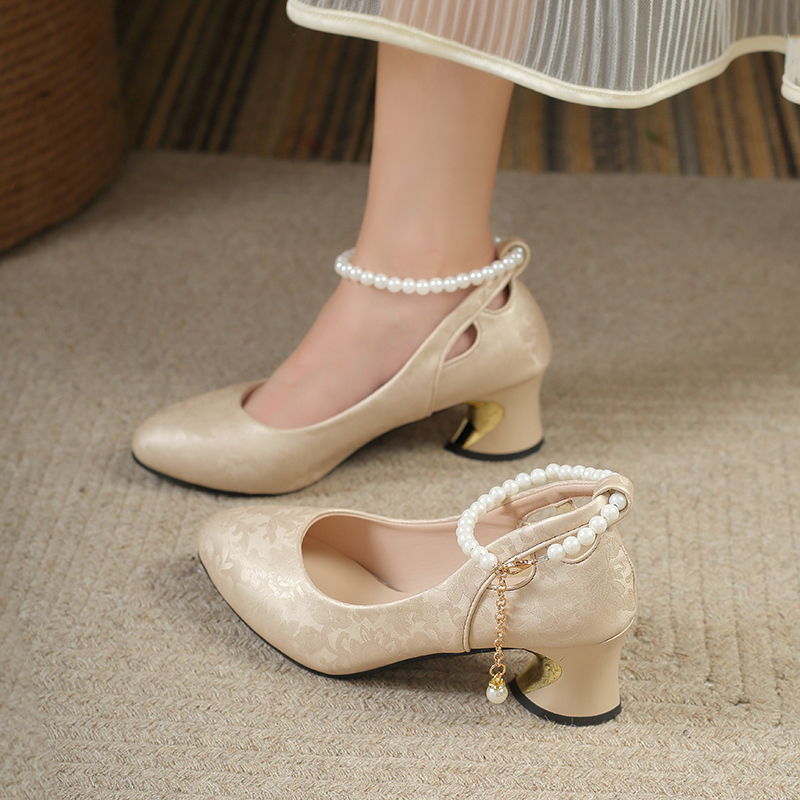 Retro Square Toe High Heels Wo - Wedding Fx avis et prix