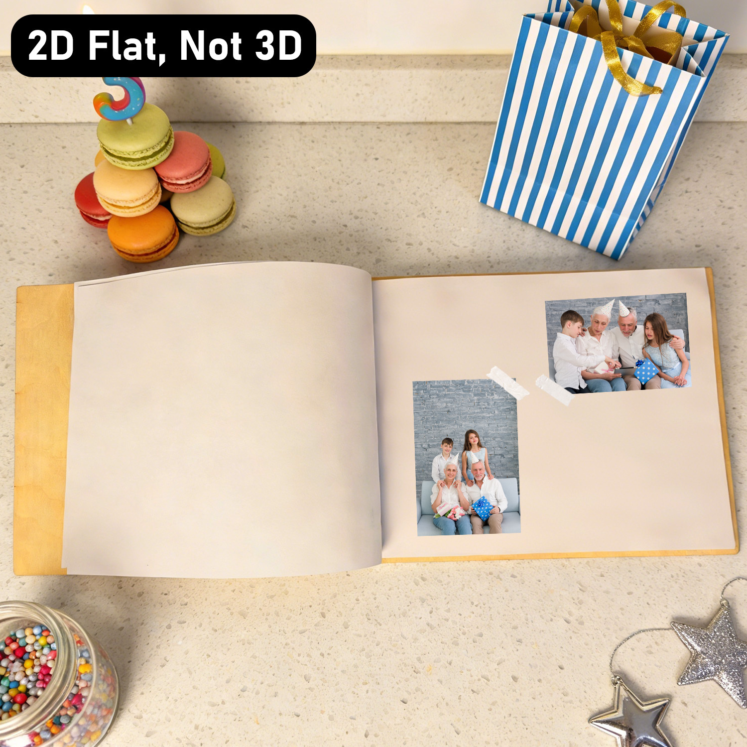 Cute Happy Birthday Wooden Gue - Personalized Guest Book avis et prix