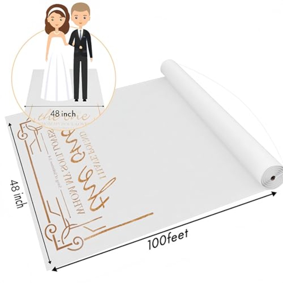 Thickened Aisle Runner for Wed - Aisle Runner White avis et prix