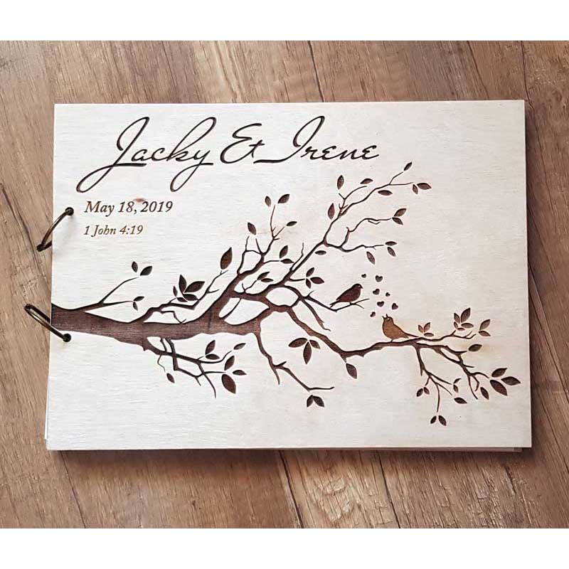 Personalized Engraved  Wooden  - Personalized Guest Book avis et prix