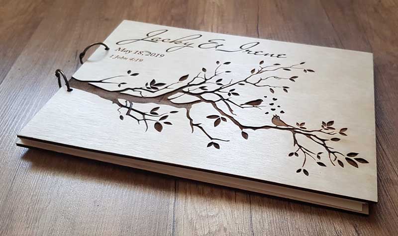 Personalized Engraved  Wooden  - Personalized Guest Book avis et prix