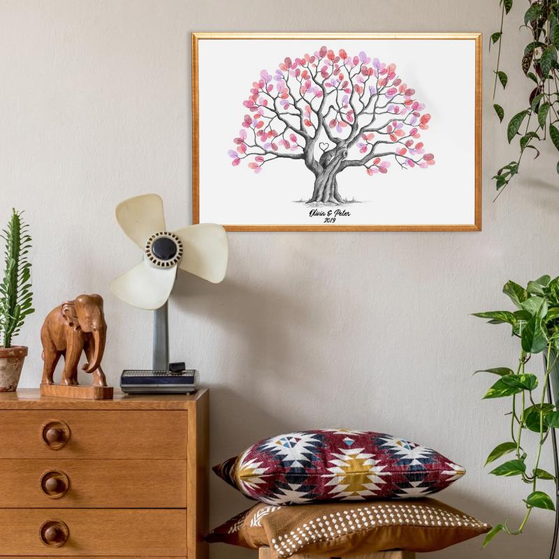 Fingerprint Tree Wedding Gradu - Personalized Guest Book avis et prix
