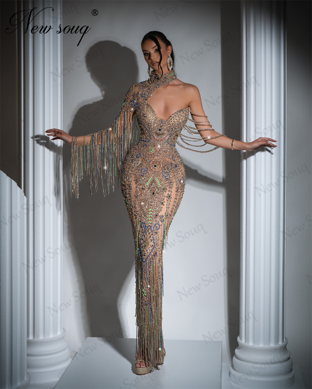 Hand Sew Beading Evening Dress - Wedding Dress Supply avis et prix
