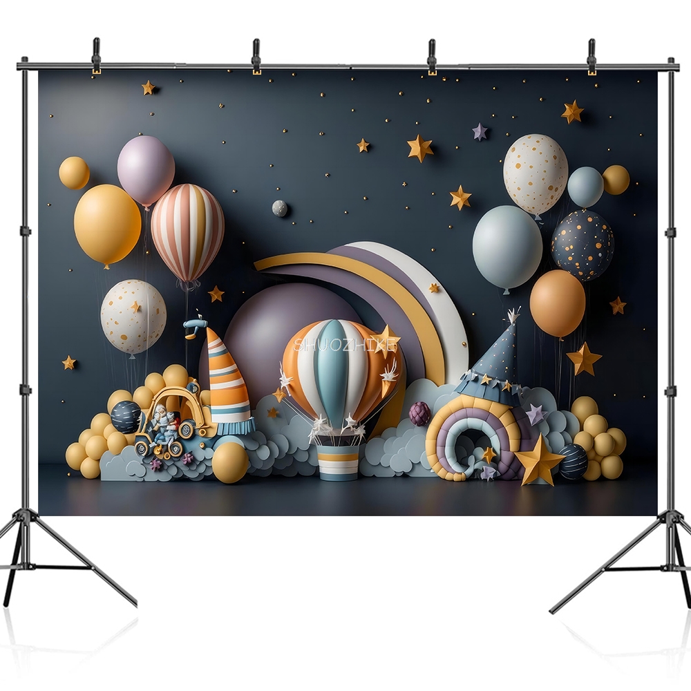 Photography Backdrop 3D Balloo - Wedding Qq avis et prix