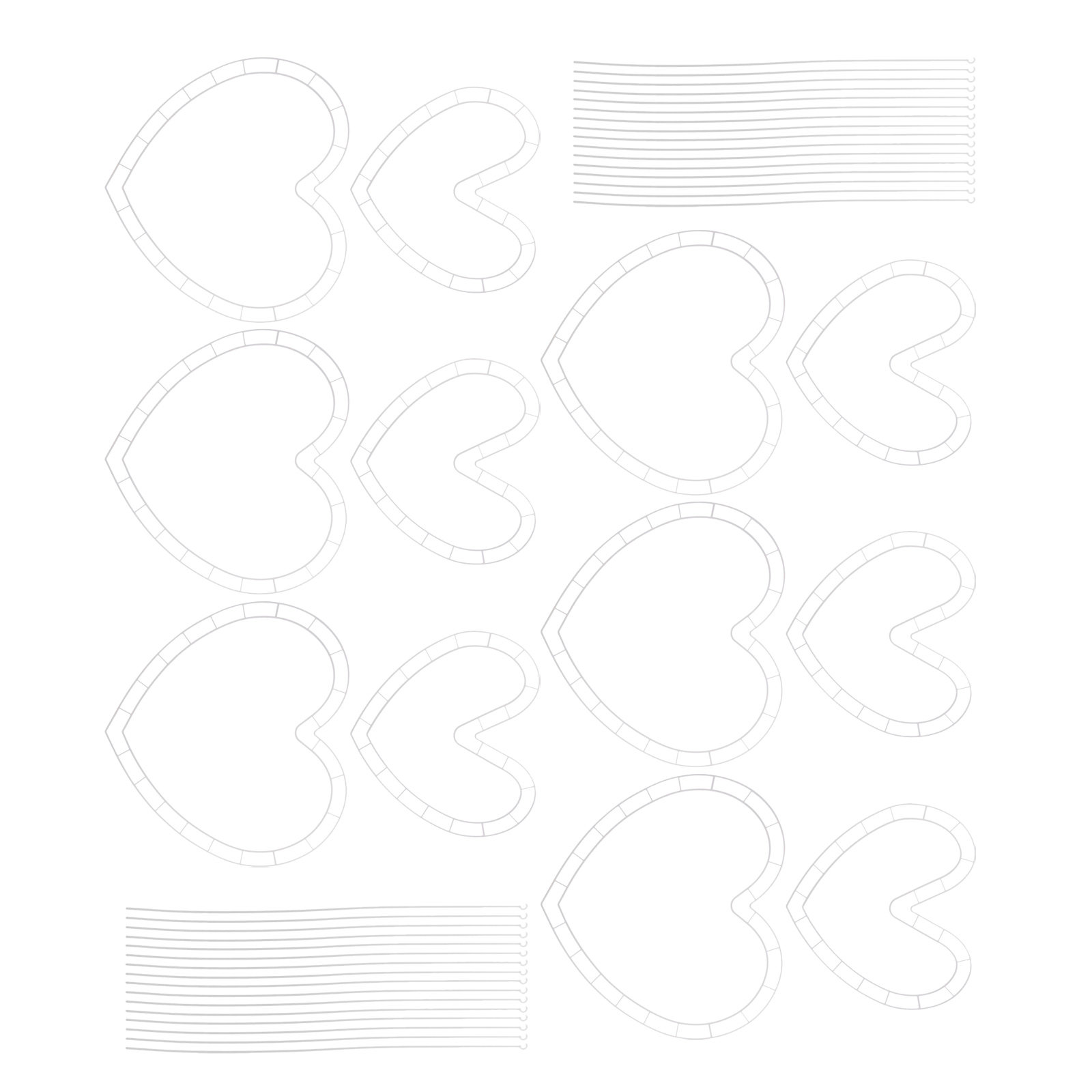6 Sets Heart Shape Plastic Wre - Wedding Floral Supply avis et prix