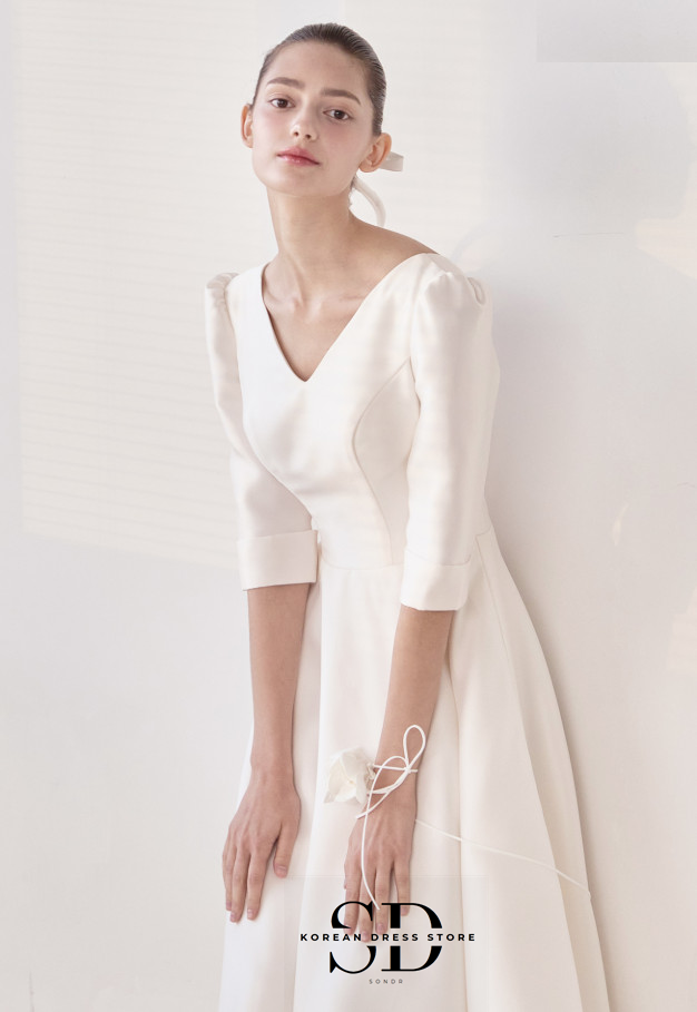 Sondr V-Neck Satin Half Sleeve - Wedding Qq avis et prix