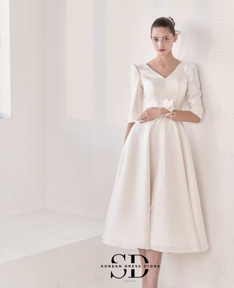 Sondr V-Neck Satin Half Sleeve - Wedding Qq avis et prix