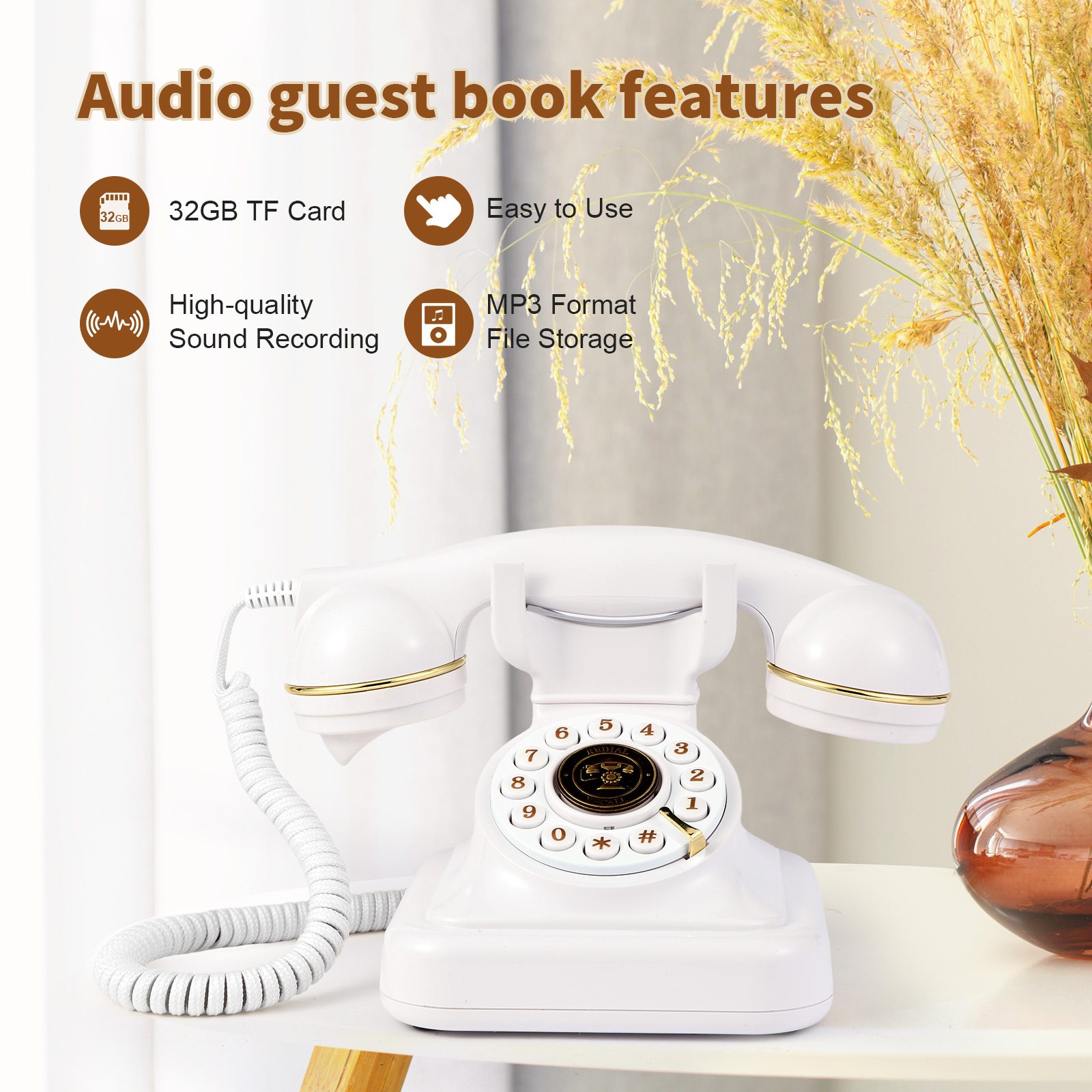Audio message book phone weddi - Personalized Guest Book avis et prix