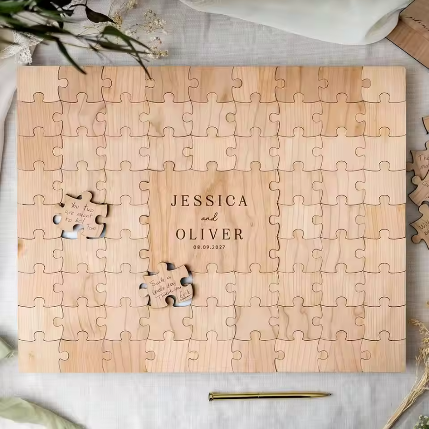 Rustic Wooden Personalized Wed - Personalized Guest Book avis et prix