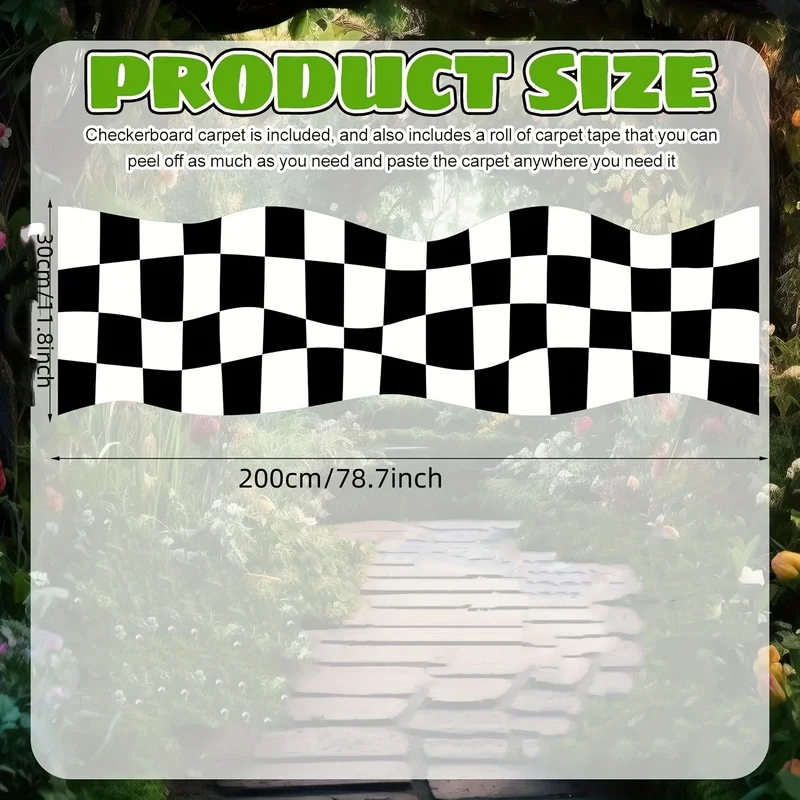 VIKAMA Black White Checkered R - Aisle Runner White avis et prix